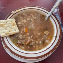 Jefferson Cafe - Steaming, homemade beef barley soup