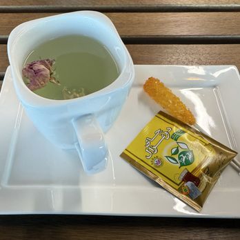 Ranch Mediterranean Market - Tea at the cafe (rosebud water with rosebud, saffron rock candy was such a nice presentation) - International Grocery Near Me - Las Vegas, Nevada Ranch Mediterranean Market - Tea at the cafe (rosebud water with rosebud, saffron rock candy was such a nice presentation) - International Grocery Near Me - Las Vegas, Nevada