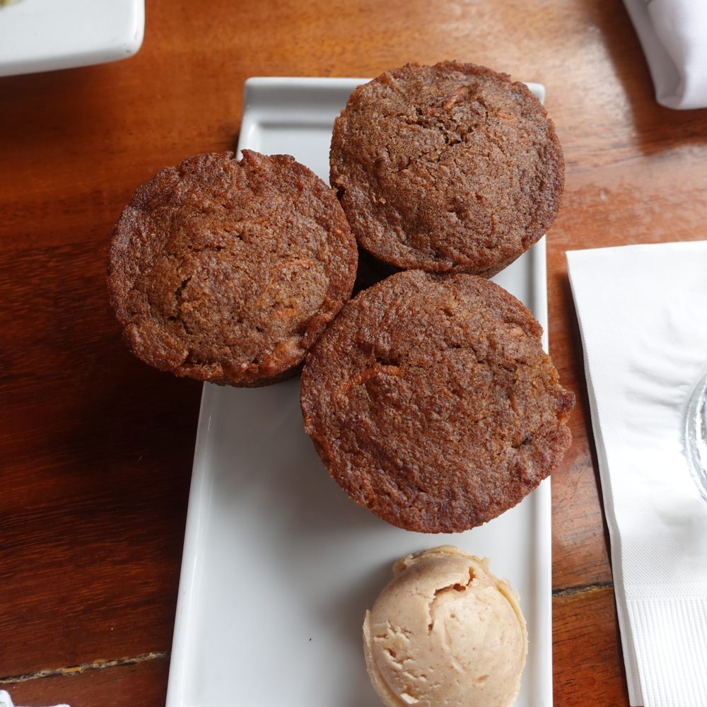 Keoki's Paradise - carrot muffins with cinnamon butter were delish, sweet like a dessert - Seafood Near Me - Koloa, Hawaii