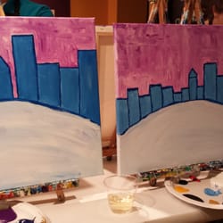 The Paint Bar - Air halfway through the Frog Pond painting