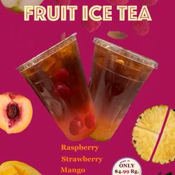 BB's Smoothies & Wraps - Fruit ice tea flavors