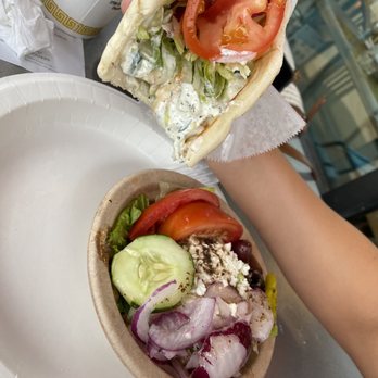 Kafenio Avondale - Vegetarian wrap and Greek salad - Greek Near Me - Decatur, Georgia