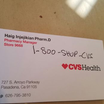 CVS Pharmacy - Monica & Pharmacy Manager, Haig Injejikian ALWAYS go the Extra mile to help you. Expect a warm smile and Amazing Customer Service - Drugstores Near Me - Pasadena, California CVS Pharmacy - Monica & Pharmacy Manager, Haig Injejikian ALWAYS go the Extra mile to help you. Expect a warm smile and Amazing Customer Service - Drugstores Near Me - Pasadena, California