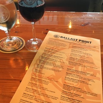 Ballast Point - Menu - water and wine. - Brewpubs Near Me - Anaheim, California