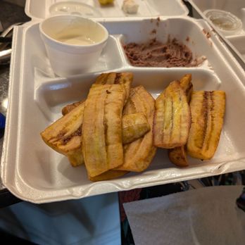 Burromex - Plantains with frijoles and queso - Honduran Near Me - Houston, Texas Burromex - Plantains with frijoles and queso - Honduran Near Me - Houston, Texas