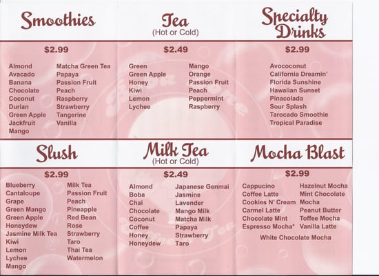 Menu photo 3 Boba Zone Wichita, KS