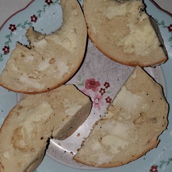 Bagelicious - I ordered an everything bagel with butter, and this is what I got.... never again. - Bagels Near Me - East Meadow, New York