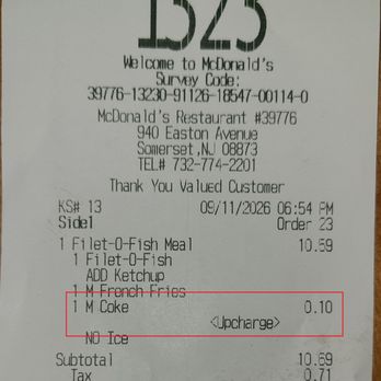 McDonald's - McDonald now charges for selecting Coke as part of your Filet-O-Fish meal!?!? WTF! - Coffee & Tea Near Me - Franklin Township, New Jersey McDonald's - McDonald now charges for selecting Coke as part of your Filet-O-Fish meal!?!? WTF! - Coffee & Tea Near Me - Franklin Township, New Jersey