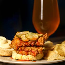 Cattlemen's Bar - Hot Honey Chicken Biscuit