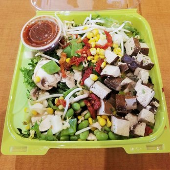 Salata - Regular sized salad with tofu and garden tomato dressing. - Salad Near Me - Katy, Texas