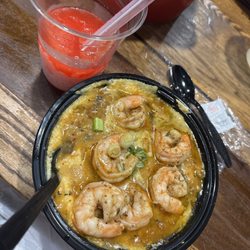 LandShark Seafood & Catfish - Shrimp & Grits, Cherry Limeade daquiri