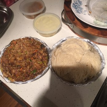 Lanka-Mex - Kothu rotti, string hoppers with Kiri odi and pol sambol..tasted awesome!! - Sri Lankan Near Me - Houston, Texas