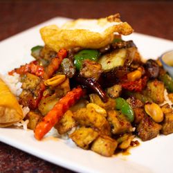 Royal YUM - Crispy Tofu Kung Pao. Lunch special.