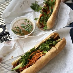 Poke Cafe - BBQ Pork (top) & Pho Dip with Beef Banh Mi