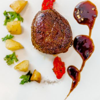 Hespresso - Beef fillet, balsamic vinegar, sandblasted potattoes - Italian Near Me - Rome, RM Hespresso - Beef fillet, balsamic vinegar, sandblasted potattoes - Italian Near Me - Rome, RM