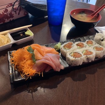 Go Fish modern japanese kitchen - It was supposed to be JUST the sashimi plate. However it came with rolls I couldn't touch due to my dietary restrictions. - Poke Near Me - Tyler, Texas