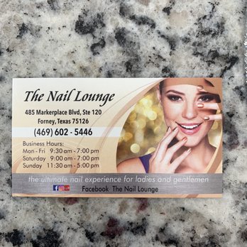 The Nail Lounge - Business card for this location - Nail Salons Near Me - Forney, Texas