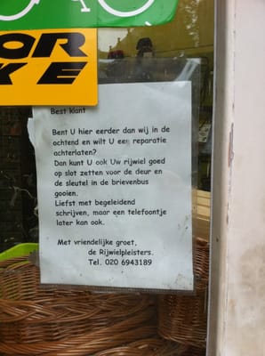 Photo of Fietsenmakerij De Rijwielpleister - Amsterdam, NH, NL.