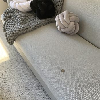 Eco Cleaning - Quarter sized stain on otherwise brand new sofa - Office Cleaning Near Me - New York, New York