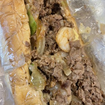 Sunny's Subs - Shrimp cheesesteak. Tasted good but only had 3 shrimp - Chicken Wings Near Me - Baltimore, Maryland
