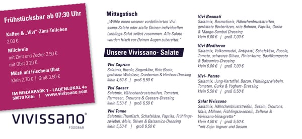 Menu photo 3 Vivissano Cologne, NW