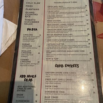 Crabbys - Menu - Seafood Near Me - Stuart, Florida