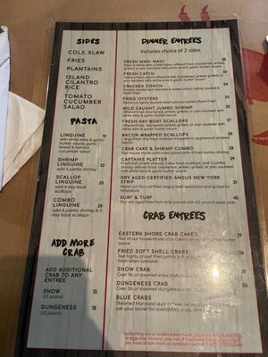 Menu photo 7 Crabbys Stuart, FL