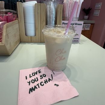 Cha Cha Matcha - iced beautiful latte - Coffee & Tea Near Me - Century City, California