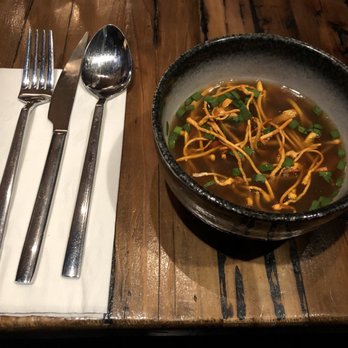Mr Pollo - Enoki goji berry soup - New American Near Me - San Francisco, California Mr Pollo - Enoki goji berry soup - New American Near Me - San Francisco, California