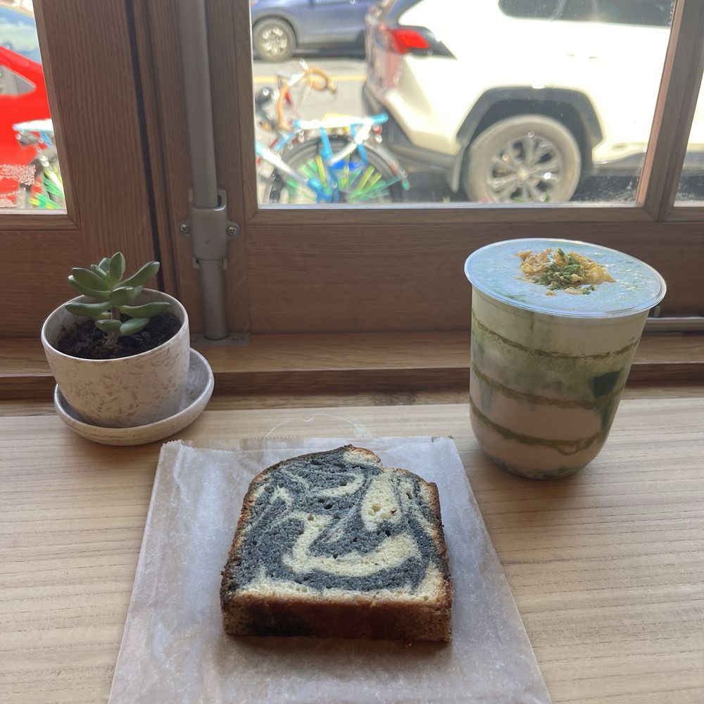 Loaf on Paper - Pistachio cream latte and black sesame pound cake - Cards & Stationery Near Me - Brooklyn, New York Loaf on Paper - Pistachio cream latte and black sesame pound cake - Cards & Stationery Near Me - Brooklyn, New York