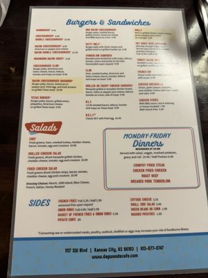 Menu photo 8 Dagwood's Cafe Kansas City, KS