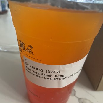 Ding Tea Johns Creek - Aloe Vera peach juice - Coffee & Tea Near Me - Johns Creek, Georgia
