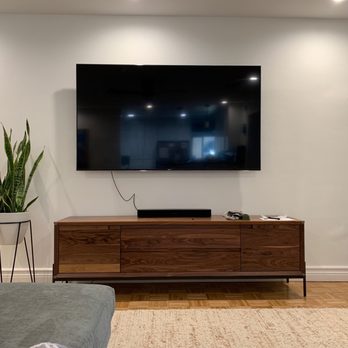 First Choice Home Services - 75" TV mounted on a plaster wall - Furniture Assembly Near Me - Los Angeles, California