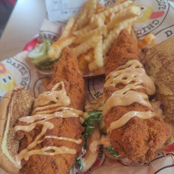 Dave's Hot Chicken - Chicken "sliders" and fries $14, these were pretty large. - Chicken Shop Near Me - Langhorne, Pennsylvania Dave's Hot Chicken - Chicken "sliders" and fries $14, these were pretty large. - Chicken Shop Near Me - Langhorne, Pennsylvania