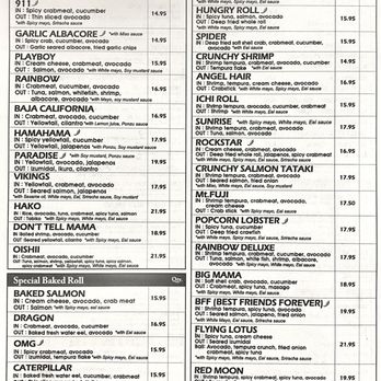 Hon Sushi - Dinner Menu (August 2022) - Sushi Bars Near Me - Carrollton, Texas