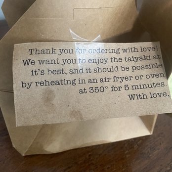 With Love, - Instructions to reheat taiyaki - Ice Cream & Frozen Yogurt Near Me - San Gabriel, California With Love, - Instructions to reheat taiyaki - Ice Cream & Frozen Yogurt Near Me - San Gabriel, California