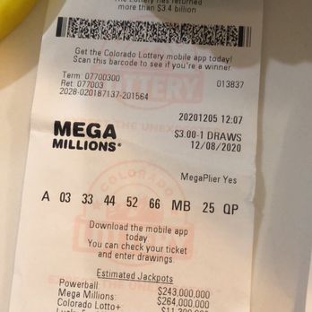 Circle K - a mega millions ticket on a table - Gas Stations Near Me - Denver, Colorado