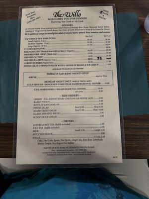 Menu photo 2 The Willo Nevada City, CA