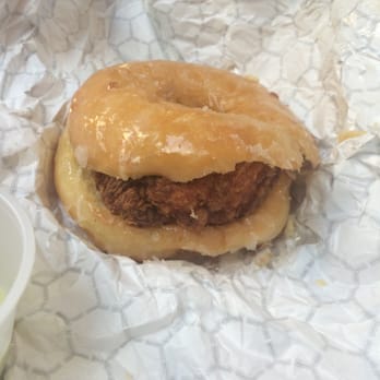 Do-Rite Donuts & Chicken - This is a spicy fried chicken breast inside of a glazed doughnut. 5 out of 5. - Donuts Near Me - Chicago, Illinois Do-Rite Donuts & Chicken - This is a spicy fried chicken breast inside of a glazed doughnut. 5 out of 5. - Donuts Near Me - Chicago, Illinois