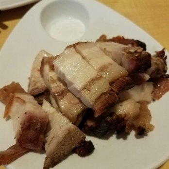 Bistro Chen - Pork belly. Crispy skin with the juiciness of the fat makes a perfect combo for the meaty portion of the belly cut. - Sushi Bars Near Me - Arlington Heights, Illinois Bistro Chen - Pork belly. Crispy skin with the juiciness of the fat makes a perfect combo for the meaty portion of the belly cut. - Sushi Bars Near Me - Arlington Heights, Illinois
