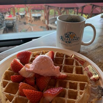 Kula Lodge & Restaurant - Malted Belgium Waffle - Breakfast & Brunch Near Me - Kula, Hawaii Kula Lodge & Restaurant - Malted Belgium Waffle - Breakfast & Brunch Near Me - Kula, Hawaii