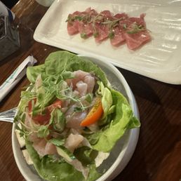 Ceviche and crudo