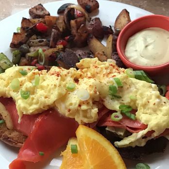 Mike's Alaskan Eatery - Soft scramble over Lox, avocado and toast. They serve in small nappy a creme fraise mustard. I'm a purist and like my eggs without a sauce! - Sandwiches Near Me - Homer, Alaska Mike's Alaskan Eatery - Soft scramble over Lox, avocado and toast. They serve in small nappy a creme fraise mustard. I'm a purist and like my eggs without a sauce! - Sandwiches Near Me - Homer, Alaska