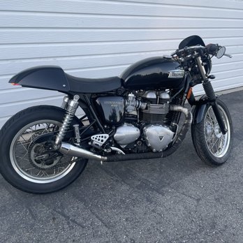 Moto Chop Shop - 2013 Triumph Thruxton upgrades and service done by Kevin at MotoChop Sho - Motorcycle Repair Near Me - Van Nuys, California Moto Chop Shop - 2013 Triumph Thruxton upgrades and service done by Kevin at MotoChop Sho - Motorcycle Repair Near Me - Van Nuys, California