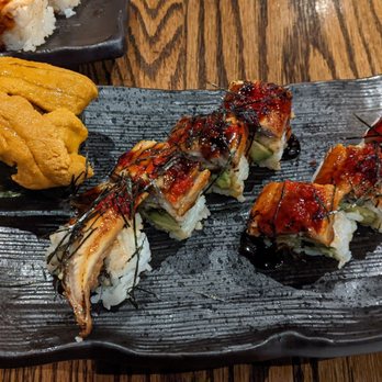 Kaori Izakaya - Uni nigri and special BBQ roll - Japanese Near Me - Vancouver, British Columbia Kaori Izakaya - Uni nigri and special BBQ roll - Japanese Near Me - Vancouver, British Columbia