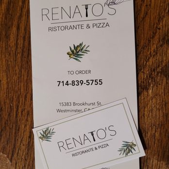 Renato's - Find the address of Renato's... - Pizza Near Me - Westminster, California