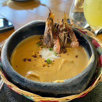 Maïs Arepas - Butternut Squash soup with shrimp they had as a special. - Colombian Near Me - New Orleans, Louisiana Maïs Arepas - Butternut Squash soup with shrimp they had as a special. - Colombian Near Me - New Orleans, Louisiana