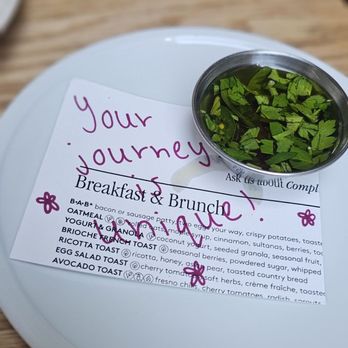 Sunrose California Eatery - Such a cute note! I love personalized touches! - New American Near Me - Agoura Hills, California Sunrose California Eatery - Such a cute note! I love personalized touches! - New American Near Me - Agoura Hills, California