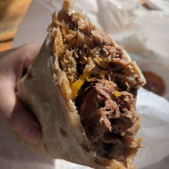 Jilberto's Taco Shop - Bean and cheese with carnitas - Mexican Near Me - Escondido, California Jilberto's Taco Shop - Bean and cheese with carnitas - Mexican Near Me - Escondido, California