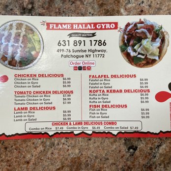 Flame Halal Gyro - the menu - Fast Food Near Me - Patchogue, New York